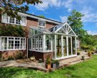 oak conservatory t-shaped gable